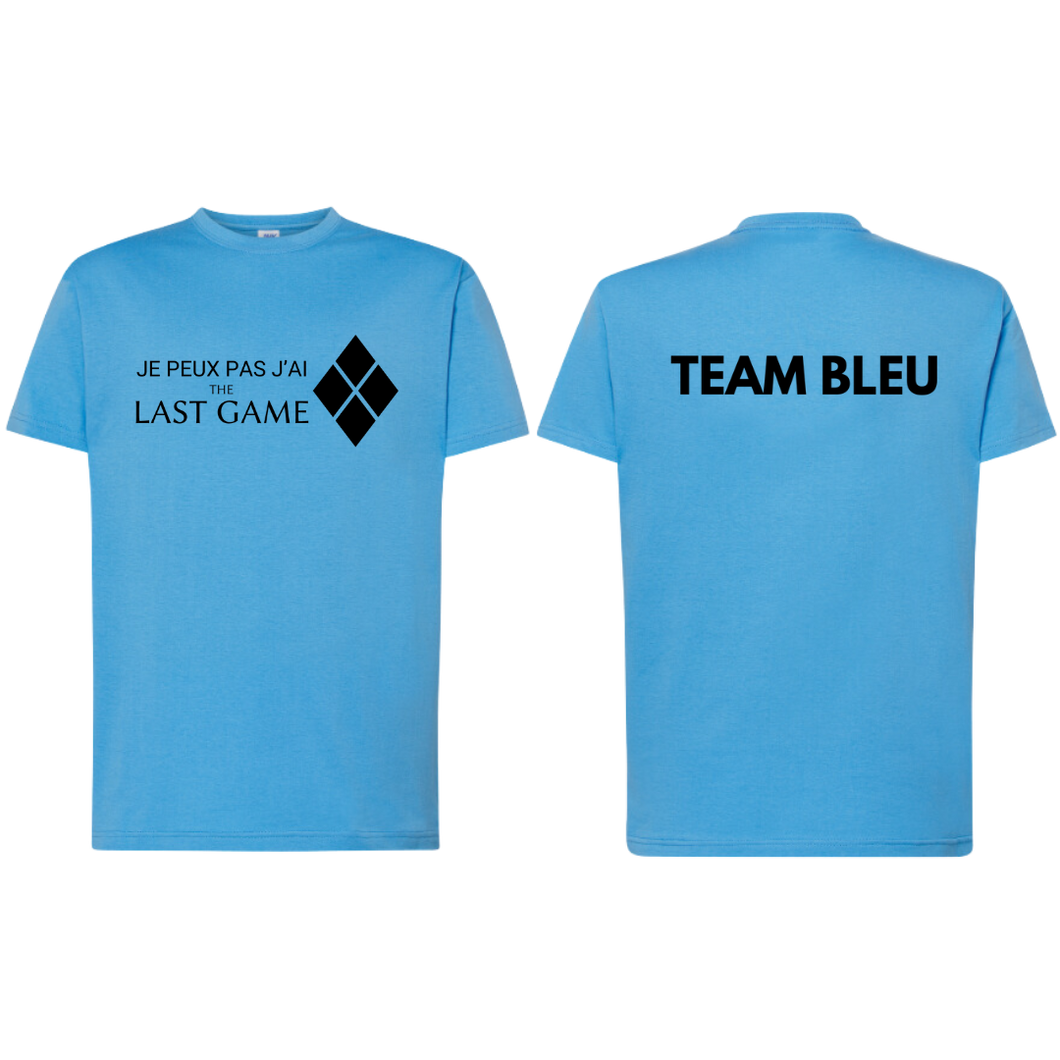 T SHIRT LAST GAME (BLEU, JAUNE, VIOLET)