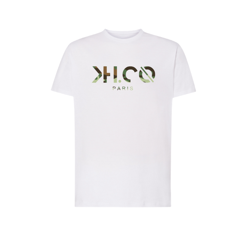 KH.CO Green Camouflage - T-shirt Homme Blanc